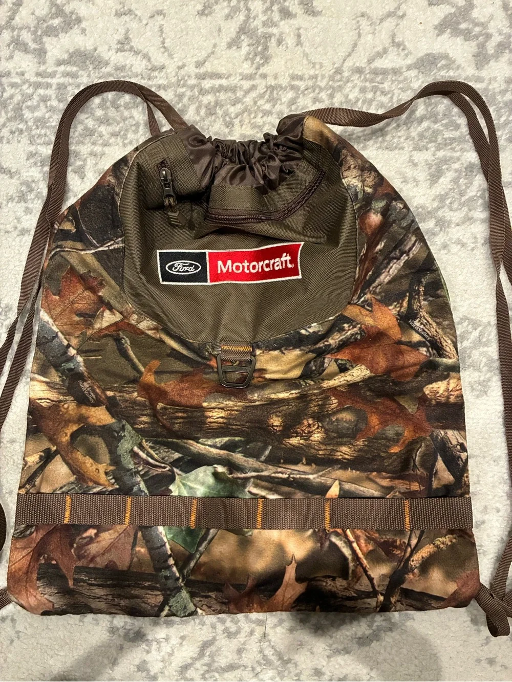 Ford Motors Camo Drawstring Backpack